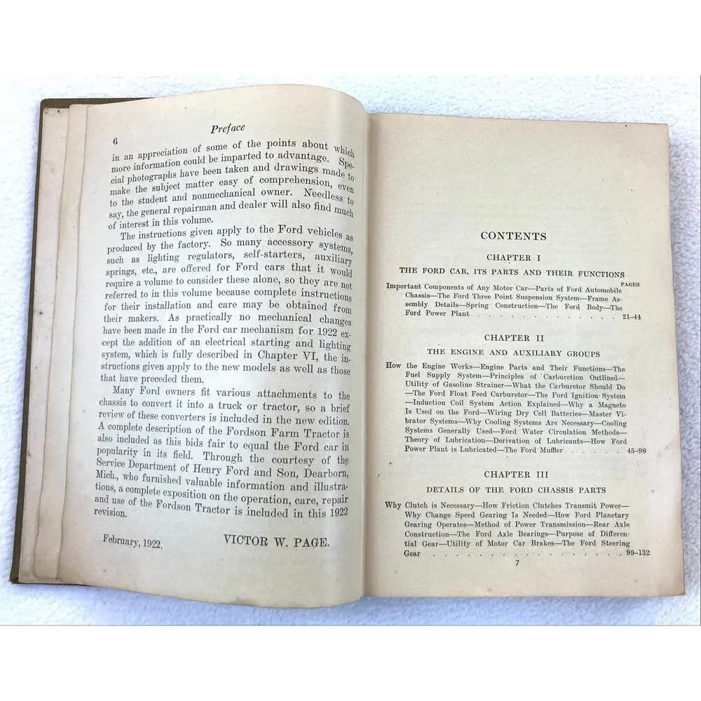 Model T Ford Car 1922 Complete Reference Rare Over 100 Year Old Book Fair